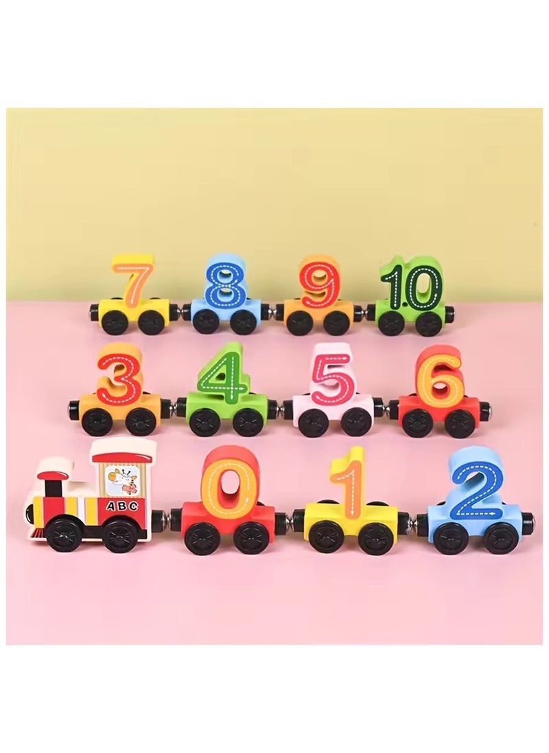 Magnetic Digital Train Puzzle – Early Education Magnetic Assembly Toy for Boys & Girls, Learning Toy with Numbers, Colors, and Shapes, Perfect Birthday Gift for Toddlers