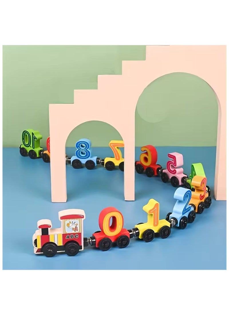 Magnetic Digital Train Puzzle – Early Education Magnetic Assembly Toy for Boys & Girls, Learning Toy with Numbers, Colors, and Shapes, Perfect Birthday Gift for Toddlers