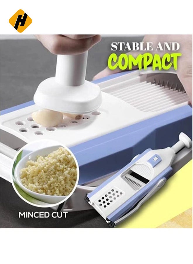 Vegetable Cutter Safe Mandoline Slicer TikTok Adjustable Vegetable Chopper Multi purpose Food Vegetable Slicer for Kitchen Gray