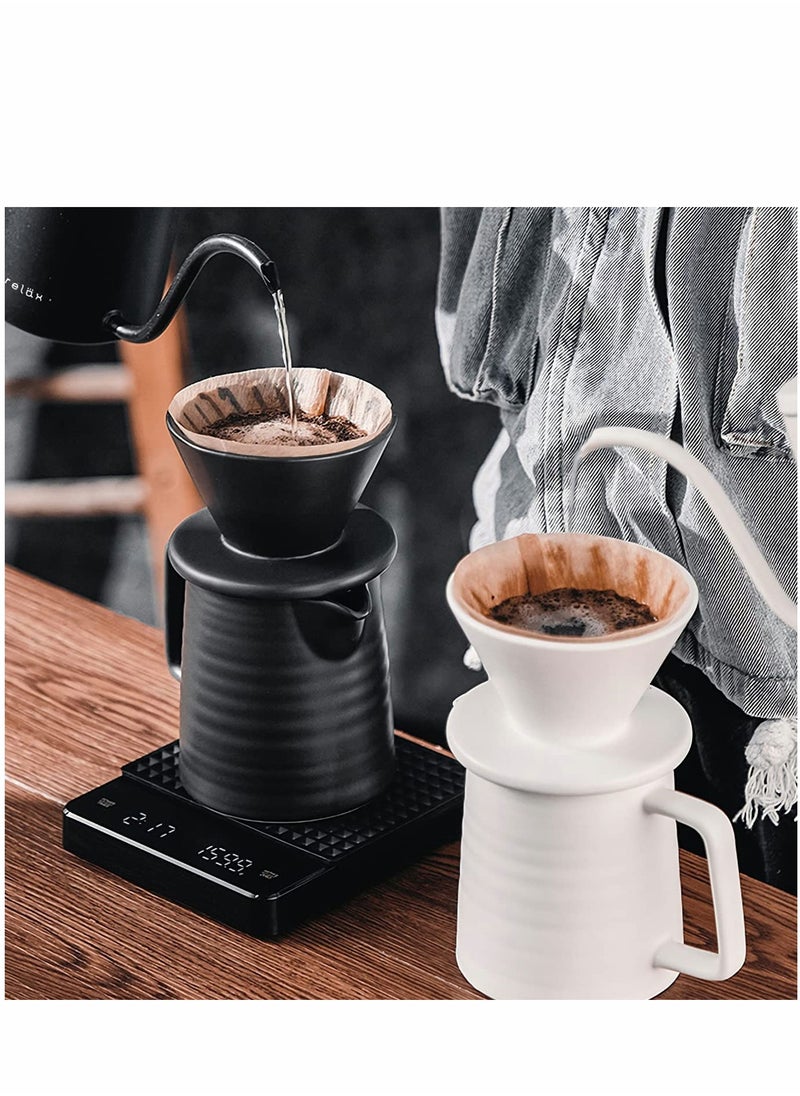 Digital Coffee Scale with Timer 3kg/0.1g High Precision Pour Over Drip Espresso Touch Sensor Operation and Backlight LCD Display