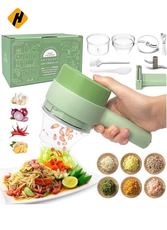 4 in 1 Handheld Electric Vegetable Cutter Set