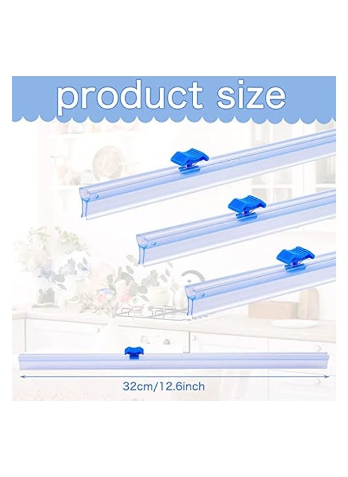 Plastic Wrap Cutter, Aluminum Foil and Wax Paper Dispenser, Self Adhesive Two Way Sliding Tool for Aluminum Foil Paper, Replacements for 12.5 Inches Plastic Food Wrap Cutter 6 pcs