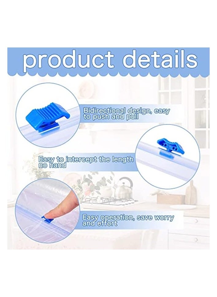Plastic Wrap Cutter, Aluminum Foil and Wax Paper Dispenser, Self Adhesive Two Way Sliding Tool for Aluminum Foil Paper, Replacements for 12.5 Inches Plastic Food Wrap Cutter 6 pcs