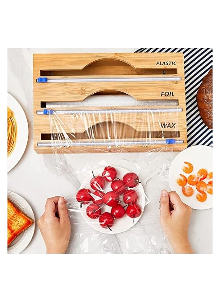 Plastic Wrap Cutter, Aluminum Foil and Wax Paper Dispenser, Self Adhesive Two Way Sliding Tool for Aluminum Foil Paper, Replacements for 12.5 Inches Plastic Food Wrap Cutter 6 pcs