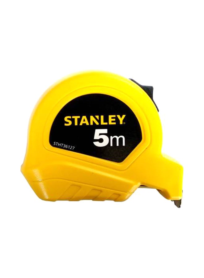 Plastic Short Measuring Tape Yellow/Black 5meter