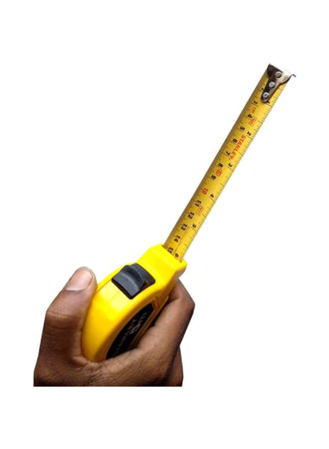 Plastic Short Measuring Tape Yellow/Black 5meter