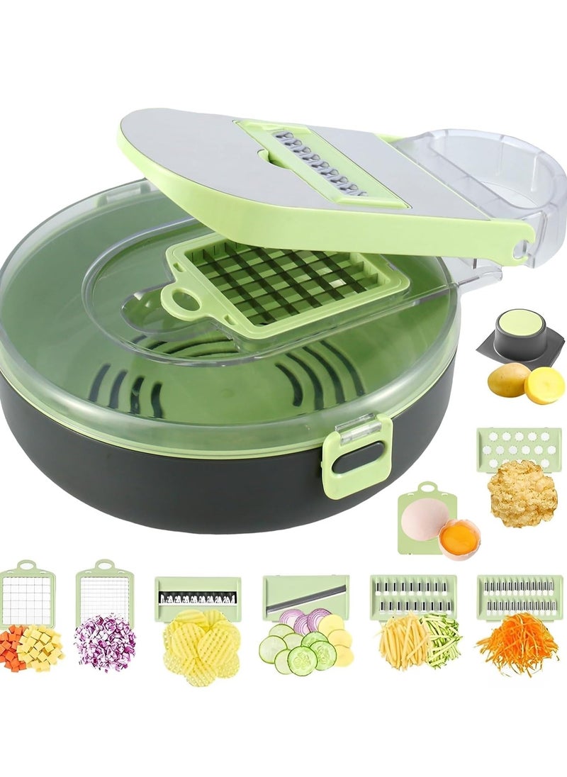 9 in 1 Multifunctional Vegetable Cutter Shredders Slicer Basket Kitchen Accessories
