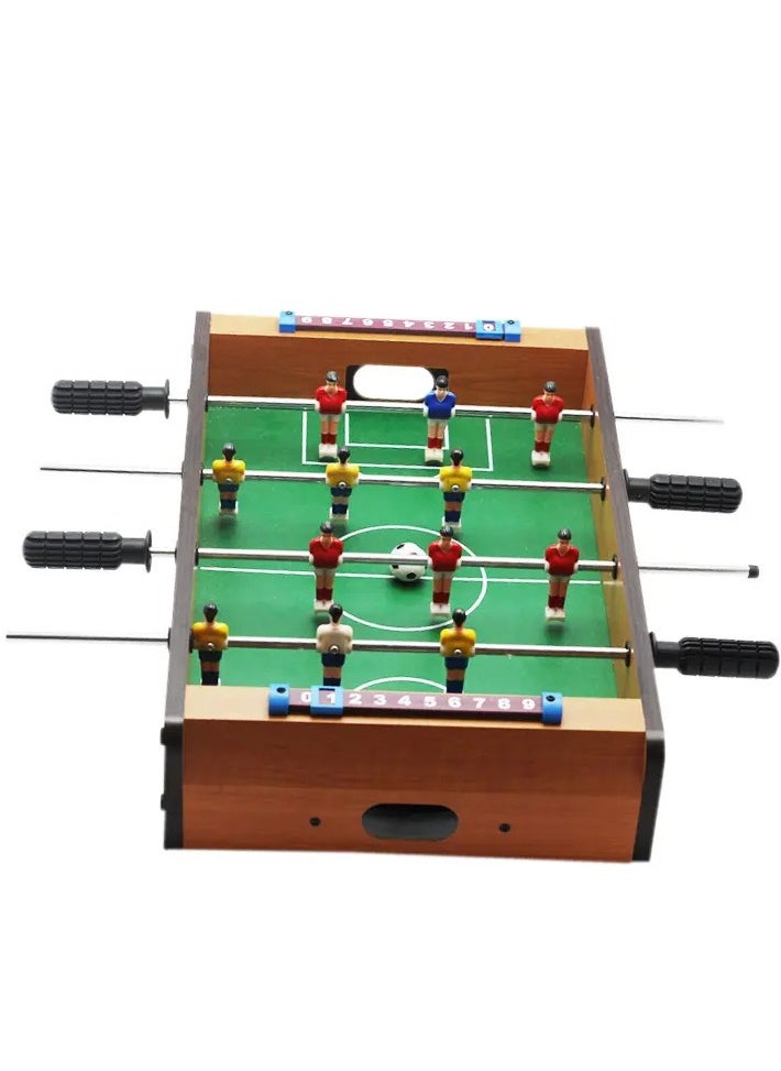 High-Quality Wooden Mini Foosball Table Game - Compact Soccer Table for Kids & Adults, Classic Football Sport Operated Game for Family Fun, Perfect Gift for All Ages