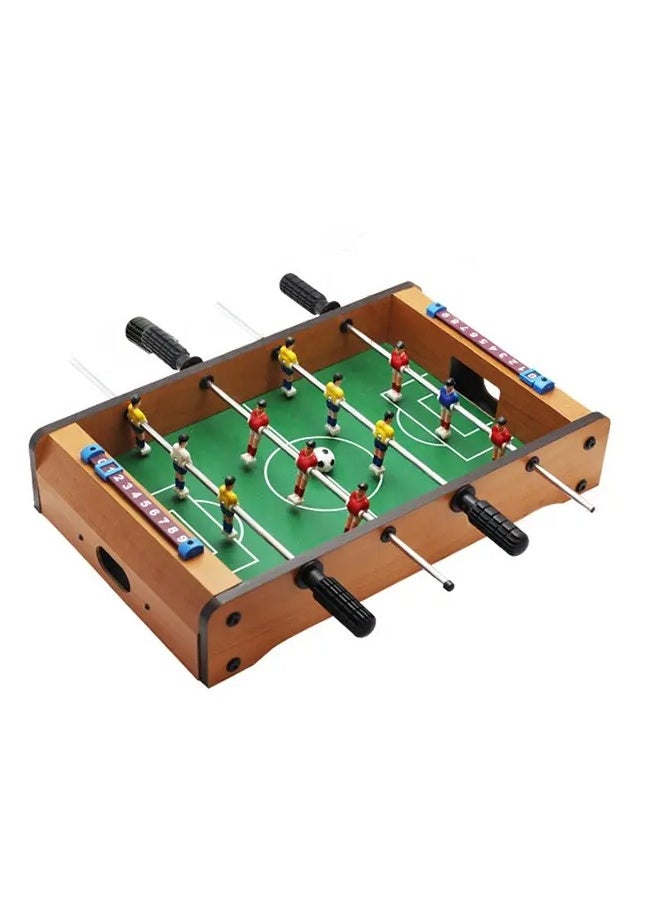 High-Quality Wooden Mini Foosball Table Game - Compact Soccer Table for Kids & Adults, Classic Football Sport Operated Game for Family Fun, Perfect Gift for All Ages