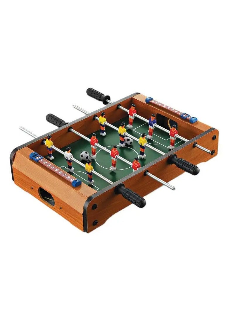 High-Quality Wooden Mini Foosball Table Game - Compact Soccer Table for Kids & Adults, Classic Football Sport Operated Game for Family Fun, Perfect Gift for All Ages