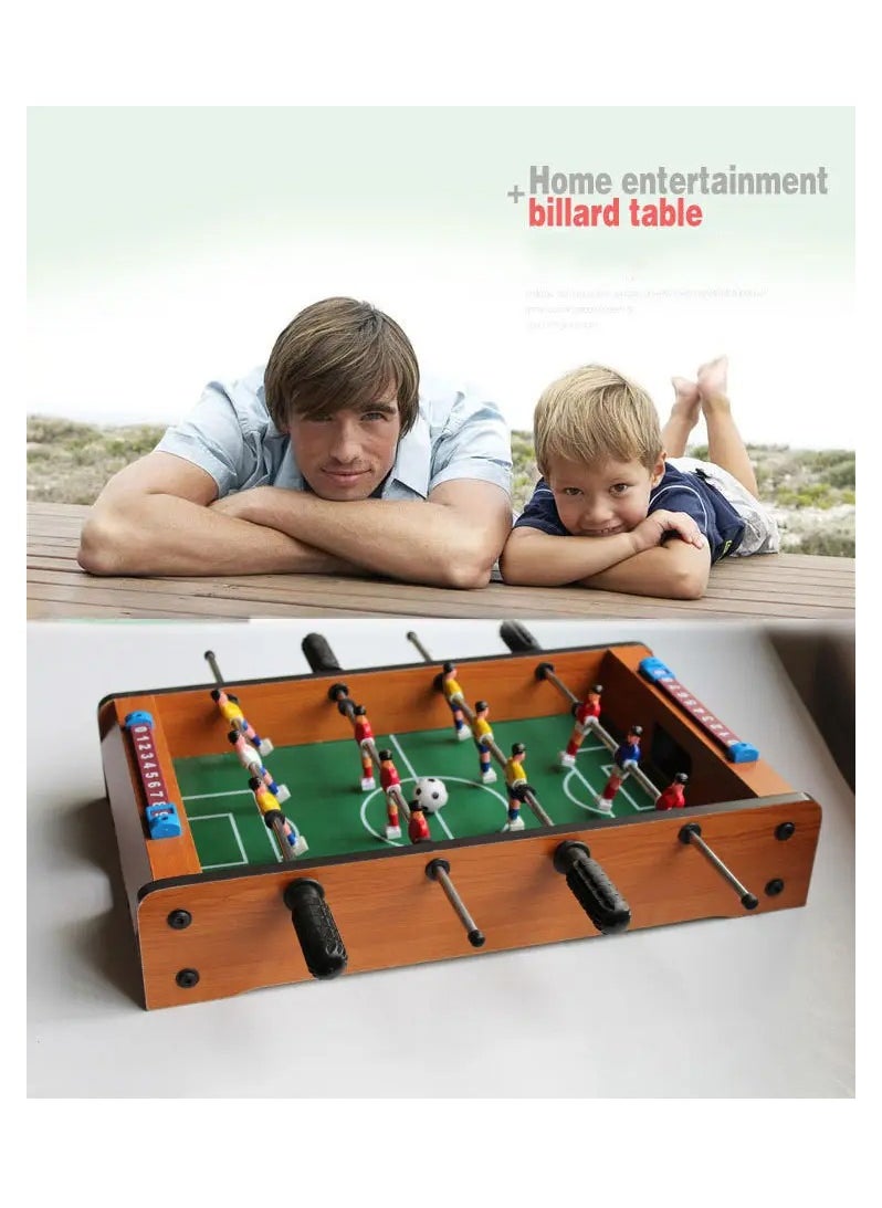 High-Quality Wooden Mini Foosball Table Game - Compact Soccer Table for Kids & Adults, Classic Football Sport Operated Game for Family Fun, Perfect Gift for All Ages