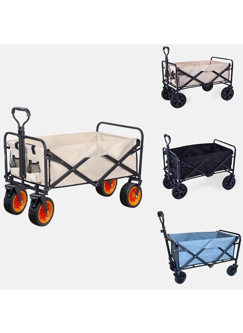 Garden Cart Camping Wagon | Foldable Collapsible Utility Wagon for Shopping, Garden, Camping & Picnic Use