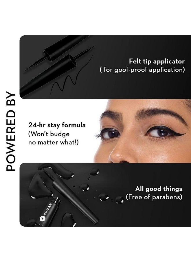 Gloss Boss 24Hr Eyeliner01 Back In Black (Black) Long Lasting 24Hr Coverage