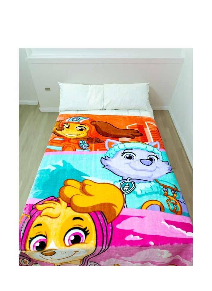 Paw Patrol Raschel Blanket - 160 x 220 cm, 100% Polyester, 2200 grams