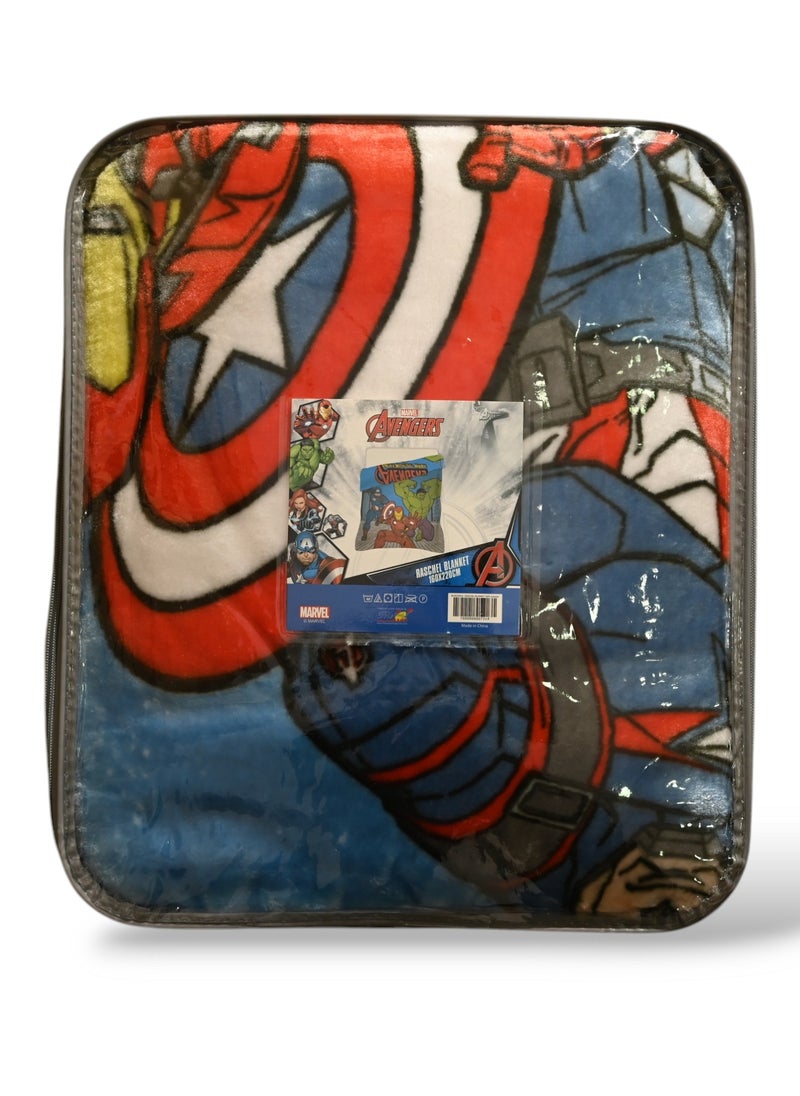 Avengers Raschel Blanket - 160 x 220 cm, 100% Polyester, 2200 grams