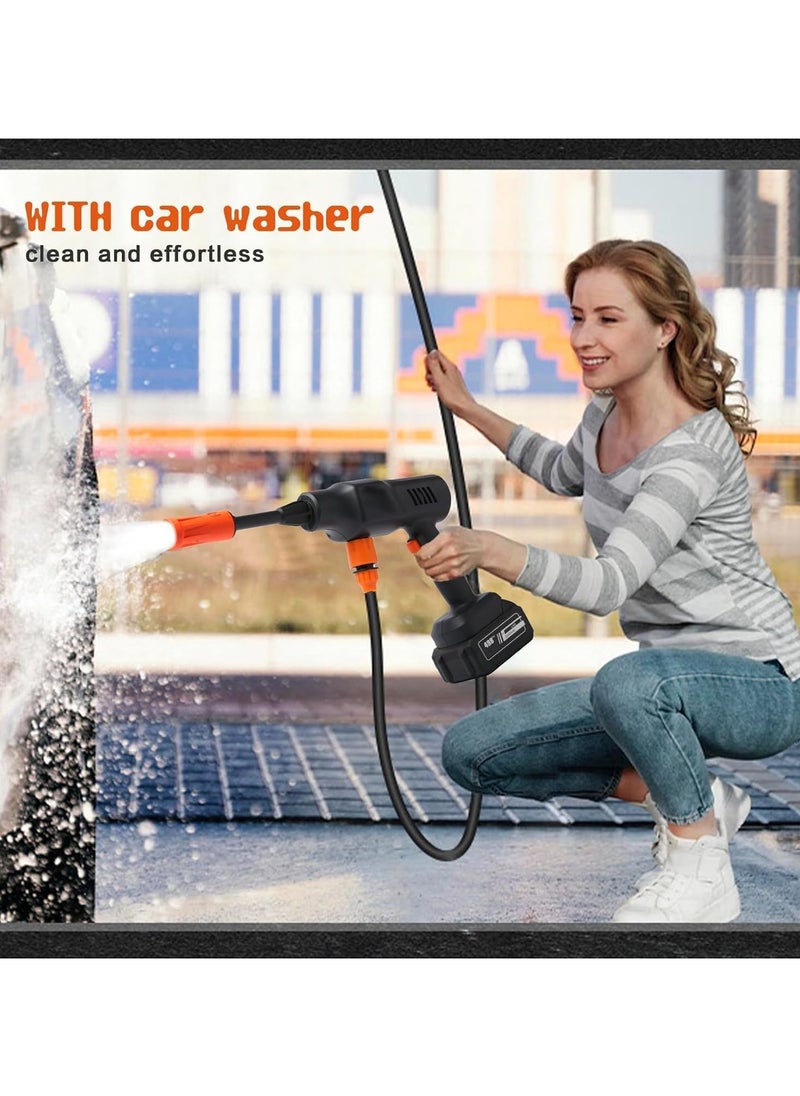 24V High-30 Bar Pressure, Water Sprayer, 25000mAh, Portable Car Washing Electric gun with Battery, 5M Range, Floor Cleaning & Garden Watering Included Battery