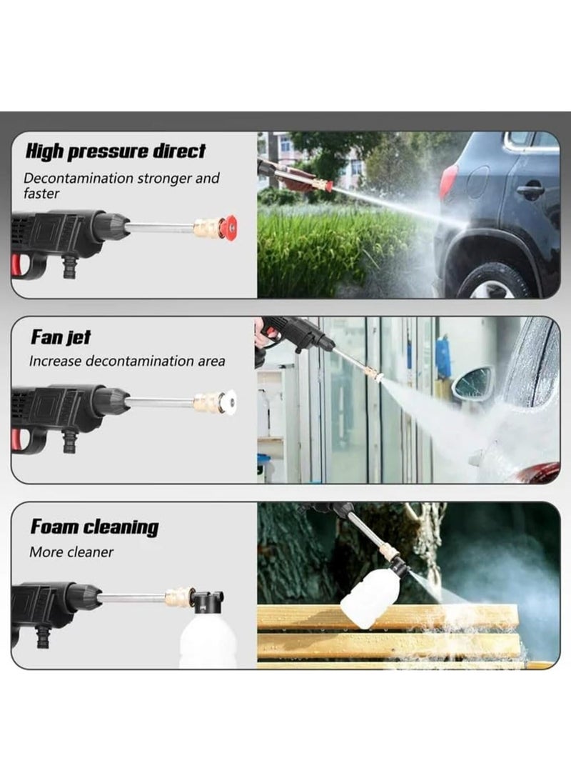 24V High-30 Bar Pressure, Water Sprayer, 25000mAh, Portable Car Washing Electric gun with Battery, 5M Range, Floor Cleaning & Garden Watering Included Battery