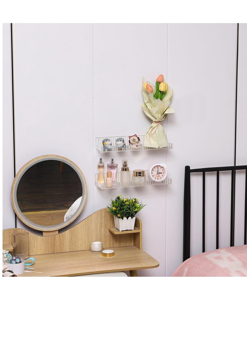 Clear Acrylic Floating Shelves 2Pcs 15