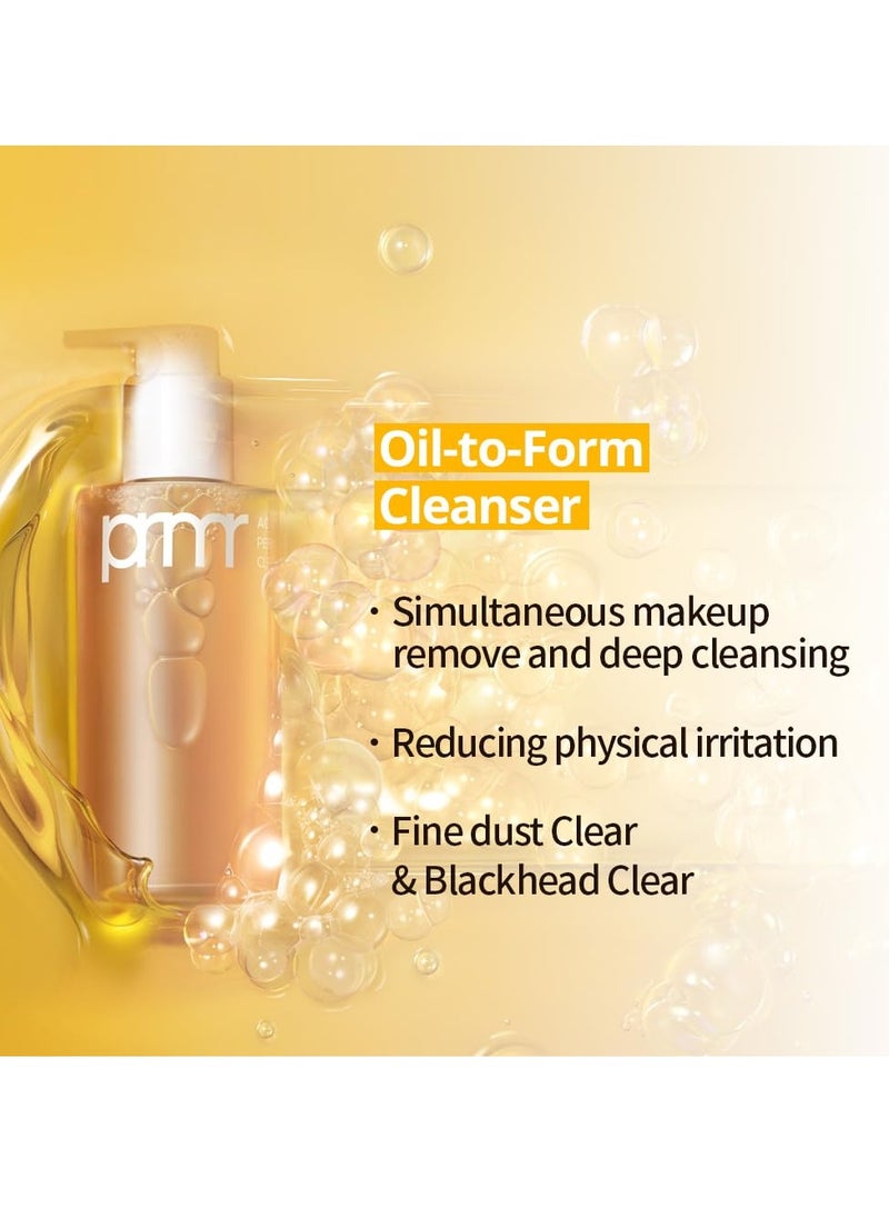 PRIMERA (PRMR Oil To Foam Cleanser Korean Deep Cleansing Oil, Daily Makeup, Daily Makeup, Blackheads, Dust and Dirt Removal, Hyaluronic acid and Ceramides Amino Acids(200ml, 6.76 fl. oz)