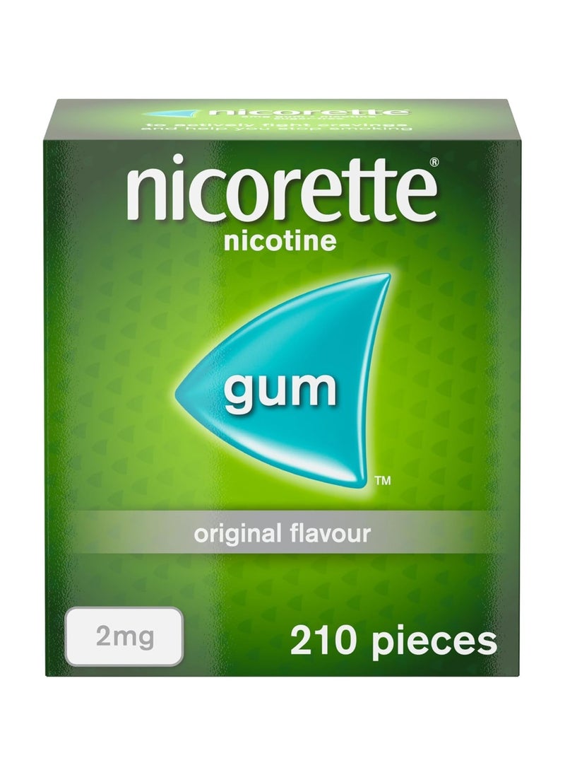 Nicorette - Original Flavour Chewing Gum - 2 mg - 210 pcs