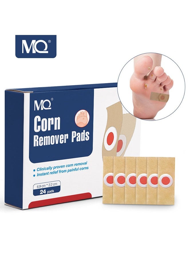 24 Pads Corn Removal Pads,Natural Ingredients,Foot Care Expert,Calluses Plantar Treatment,Relief Pain From Calluses, Corns, Blisters, Heel Frictions