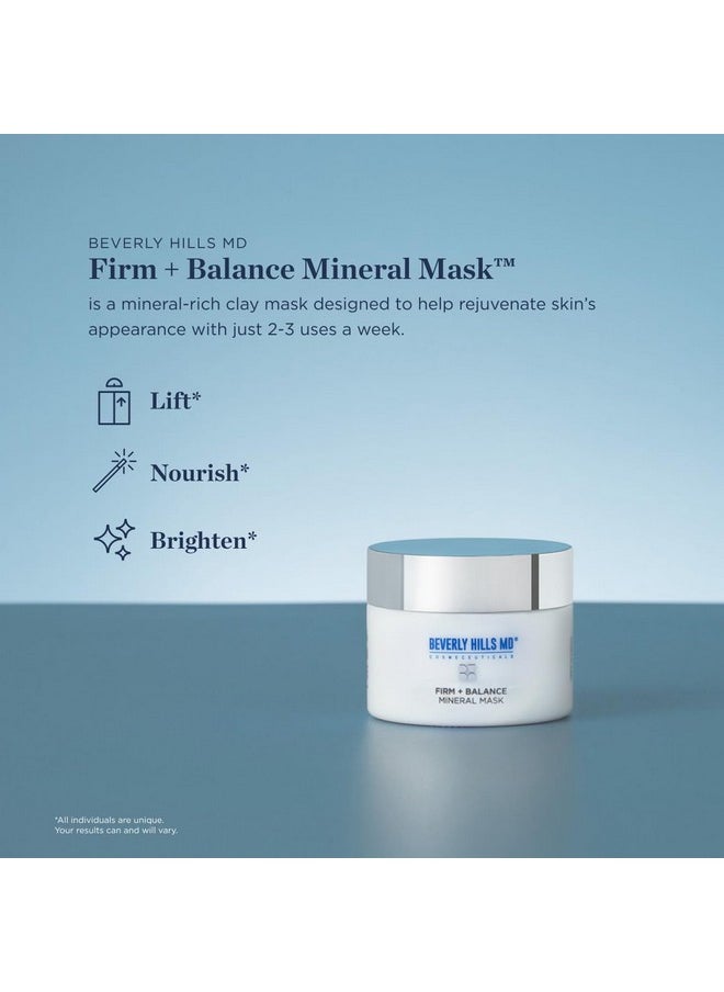 Firm + Balance Mineral Mask For Aging Skin- Exfoliating Clay Mask For Evening Complexion- Lift, Firm, Tighten Skin W/Pineapple & Papaya Enzymes, Tripeptides, Kakadu Plum