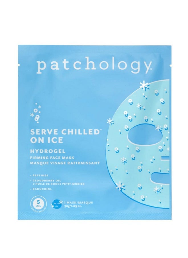 Iced Cooling And Firming Hydrogel Masks With Peptides, Cloudberry Oil And Bakuchiol. Facial Sheet Mask Designed To Firm Skin And Soothe Redness And Puffiness 1 - Count