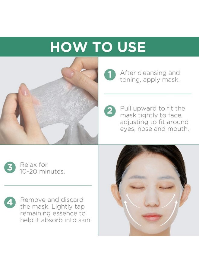 Best Korean Sheet Mask - Madecassoside Essential Face Mask 4 Sheets For Sensitive Blemish Prone All Skin Types Hydrating Moisturizing Calming Soothing