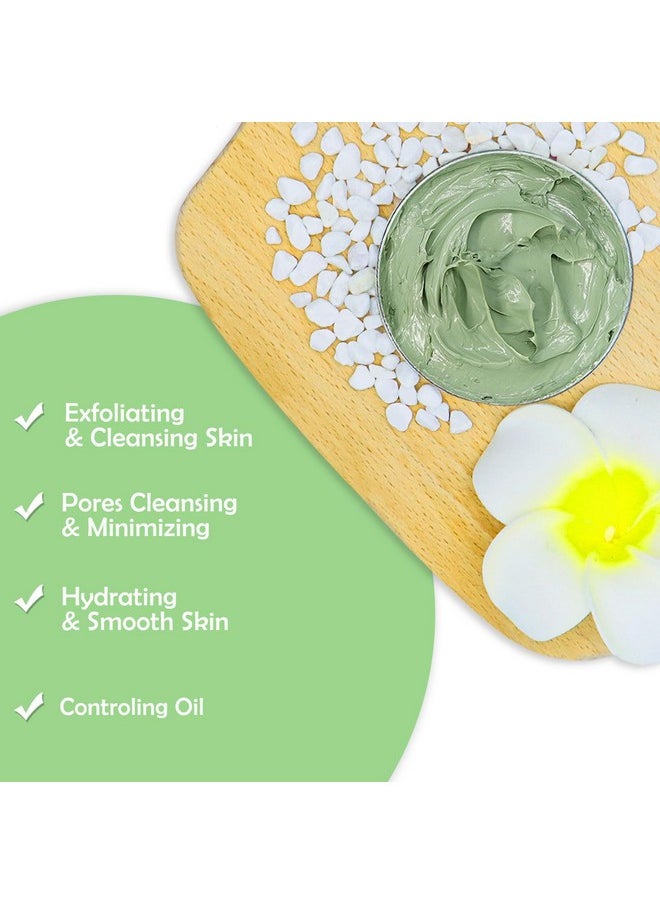 Green Tea Mask, Clay Mask For Poreless Deep Cleanse, Green Tea Face Mask Blackhead Remover With Kaolin, Aloe, Collagen, Pore Minimizer, Hydrating, Moisturizing