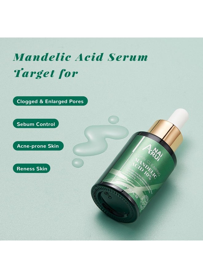 Mandelic Acid 10% With Salicylic Acid 2%, Tea Tree Oil, Aha Bha Skin Exfoliant Peel Solution, For Dark Spots, Blackheads, Enlarged Pores,1.05Fl.Oz