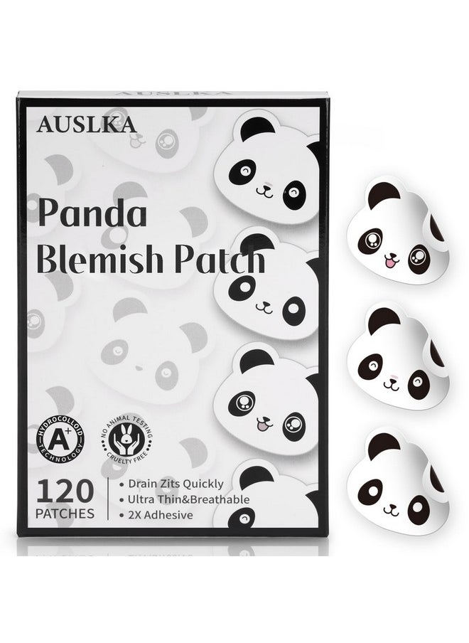 Panda Pimple Patches- 120 Patches, Hydrocolloid Spot Dots - Blemishes Patch - Facial Skin Care, For Zits, Blemishes, & Breakouts