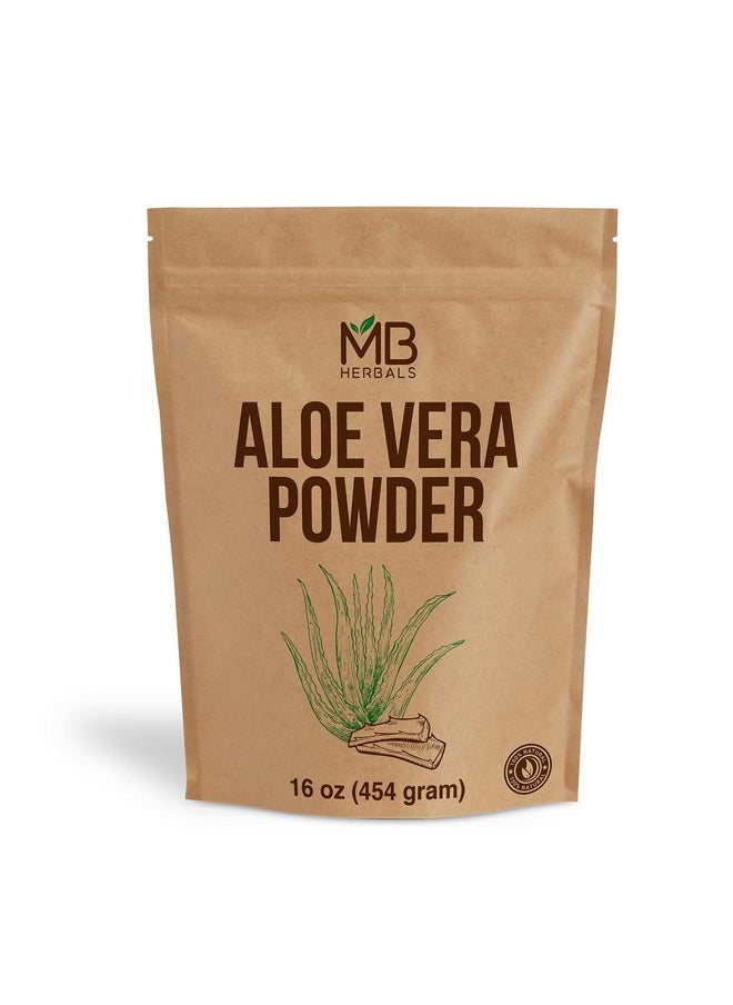 Aloe Vera Powder 16 Oz / 1 Lb | Aloe Barbadensis Powder | Natural Skin Moisturizer | Promotes Hair Growth | For External Use Only