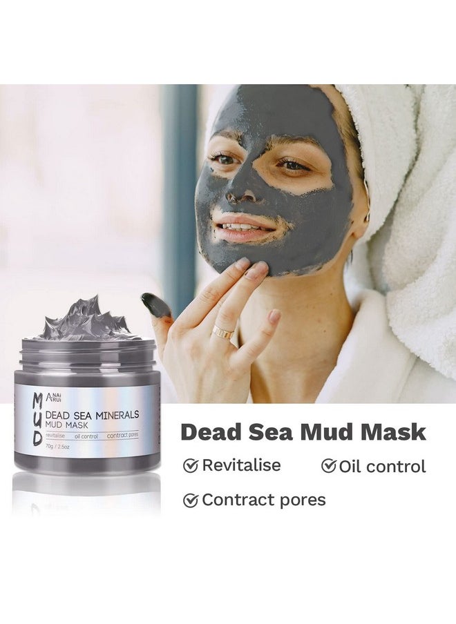 Turmeric Clay Mask - Green Tea Clay Mask - Dead Sea Minerals Mud Mask, Spa Facial Mask Set, Face Mask Gift Set 2.5 Oz Each