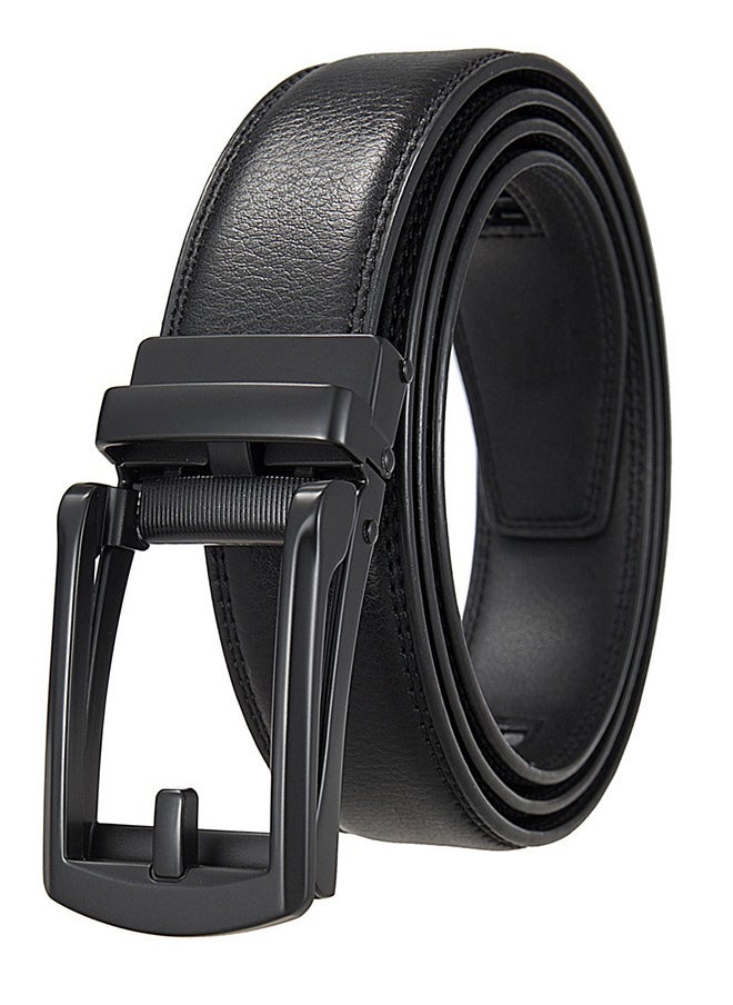 Men's Dress Belt - Ratchet Strap Leather 1.25 Inch Comfort Click - The Perfect Companion to Men's Dress Shoes