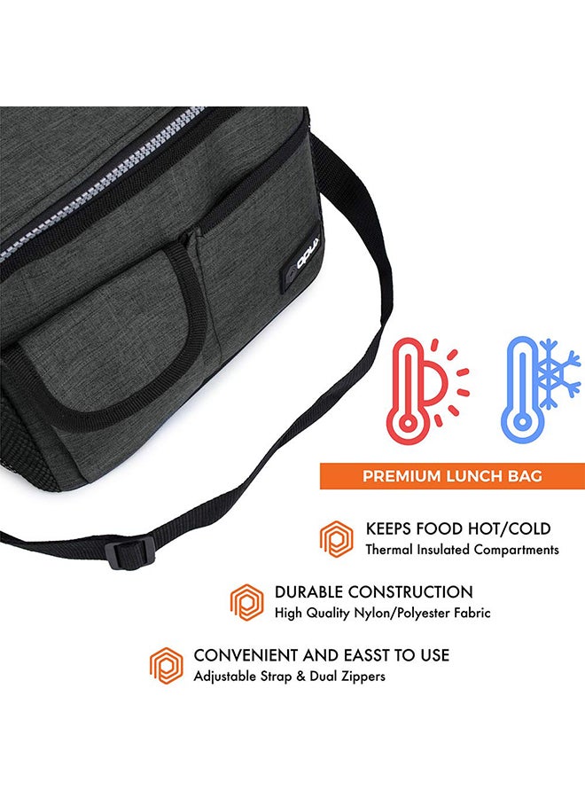 Water-Resistant Insulated Lunch Bag Grey 200grams