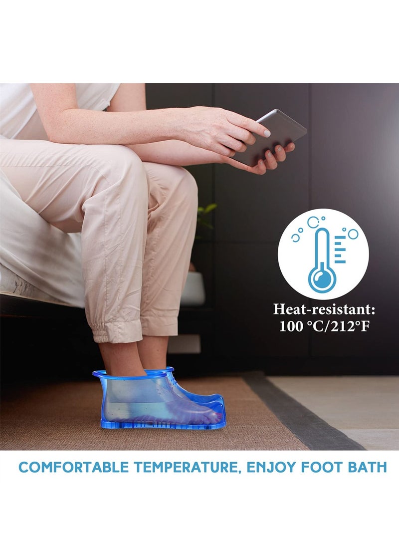 Portable Foot Spa Massager Shoes for Relaxation and Blood Circulation Home UseBlue