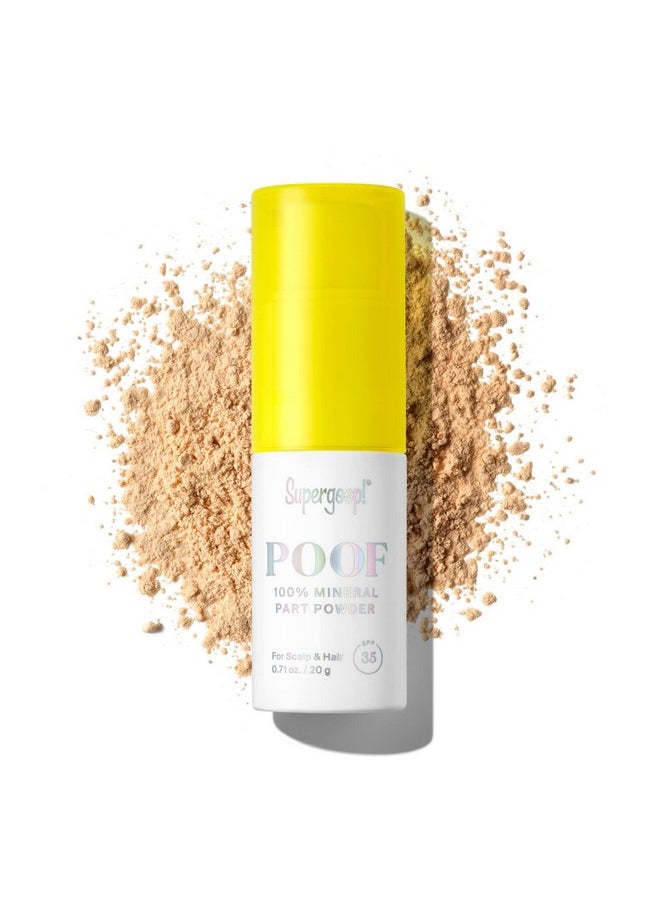 Poof 100% Mineral Part Powder, 0.71 Oz - Spf 35 Pa+++ Scalp Sunscreen With Broad Spectrum Uv Protection - Cruelty-Free Formula With Vitamin C - Easy To Apply, Non Greasy