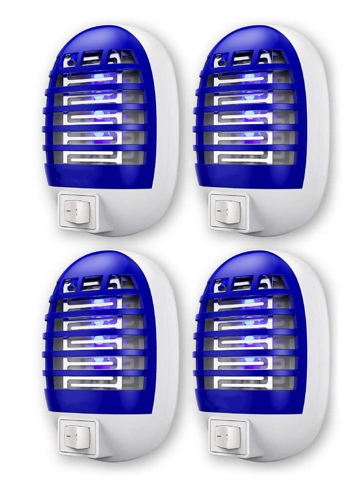 Delfino Bug Zapper 4 Pack with UV Light for Indoor Outdoor Pest Control Night Light Feature