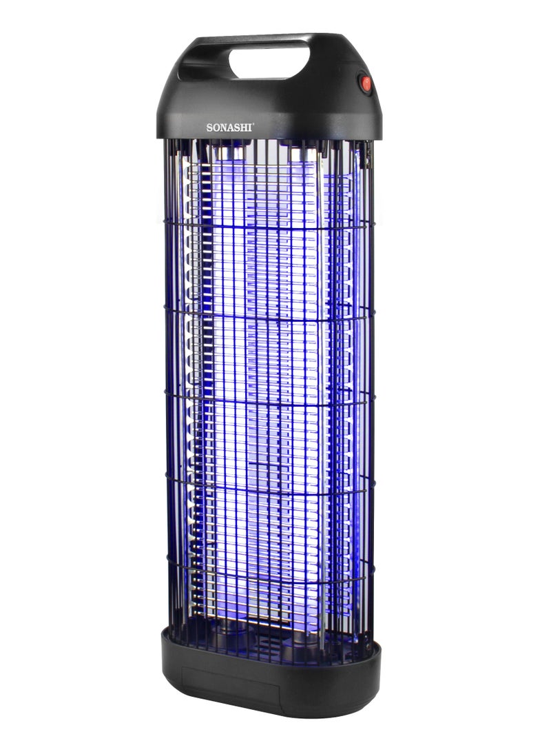 Insect Killer with Ultra UV-A Tube and Anti-Touch Metal Grid | High Coverage of 200m2 with Output Voltage up to 1900V | Removable Tray for Easy Cleaning | Effective and Durable 30 W SIK-830 Black