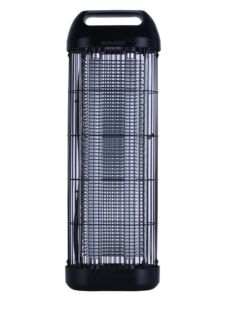 Insect Killer with Ultra UV-A Tube and Anti-Touch Metal Grid | High Coverage of 200m2 with Output Voltage up to 1900V | Removable Tray for Easy Cleaning | Effective and Durable 30 W SIK-830 Black