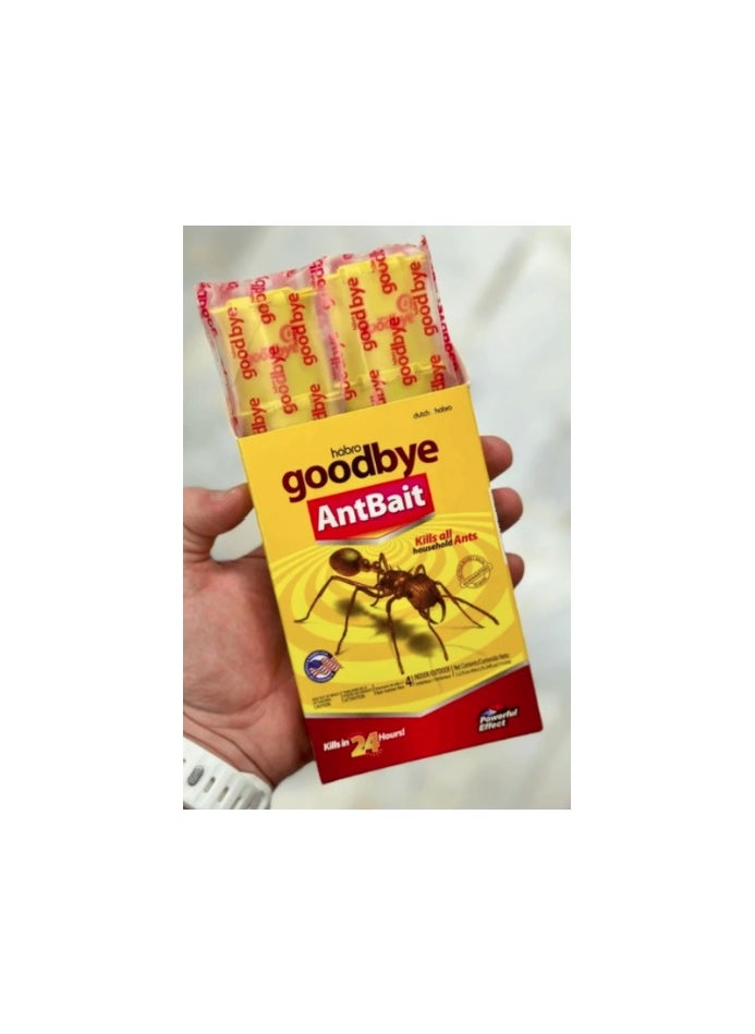 4 Pack Goodbye Ant Bait Non-Toxic Ant Bait - Quick & Easy to Use Instantly Eliminates Household Ants & Colonies  Powerful, Odor-Free Formula for Indoor & Outdoor Use Safe & Effective Home Pest Control