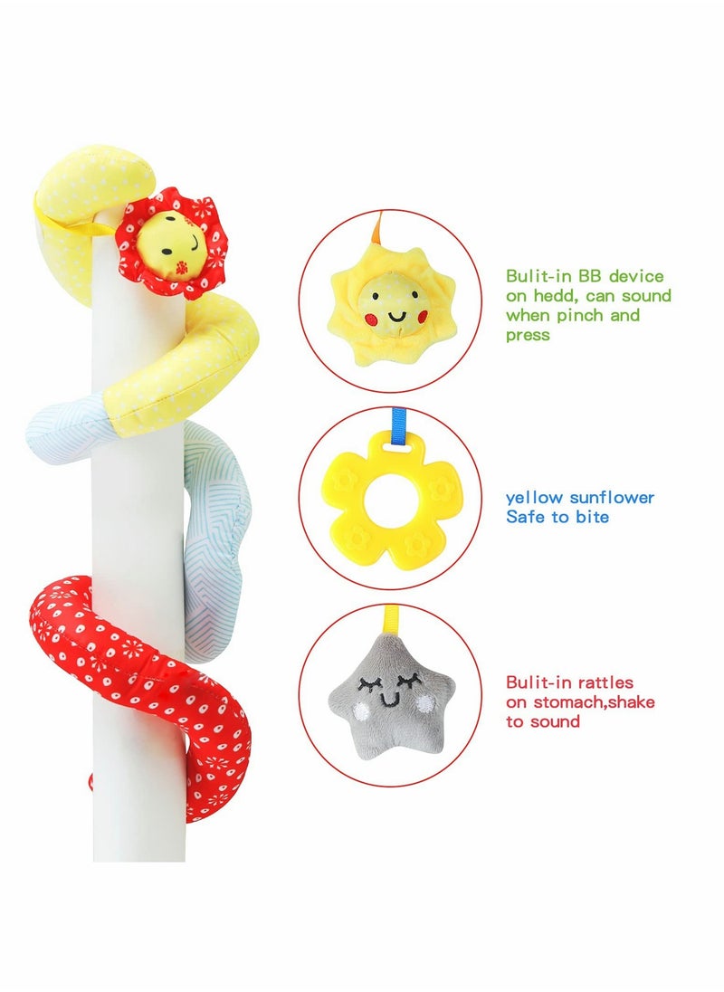 ELECDON Baby Spiral Activity Hanging Toys Stroller Toys Crib Cot Pram Car Seat Toy with Ringing Bell Teething Toy