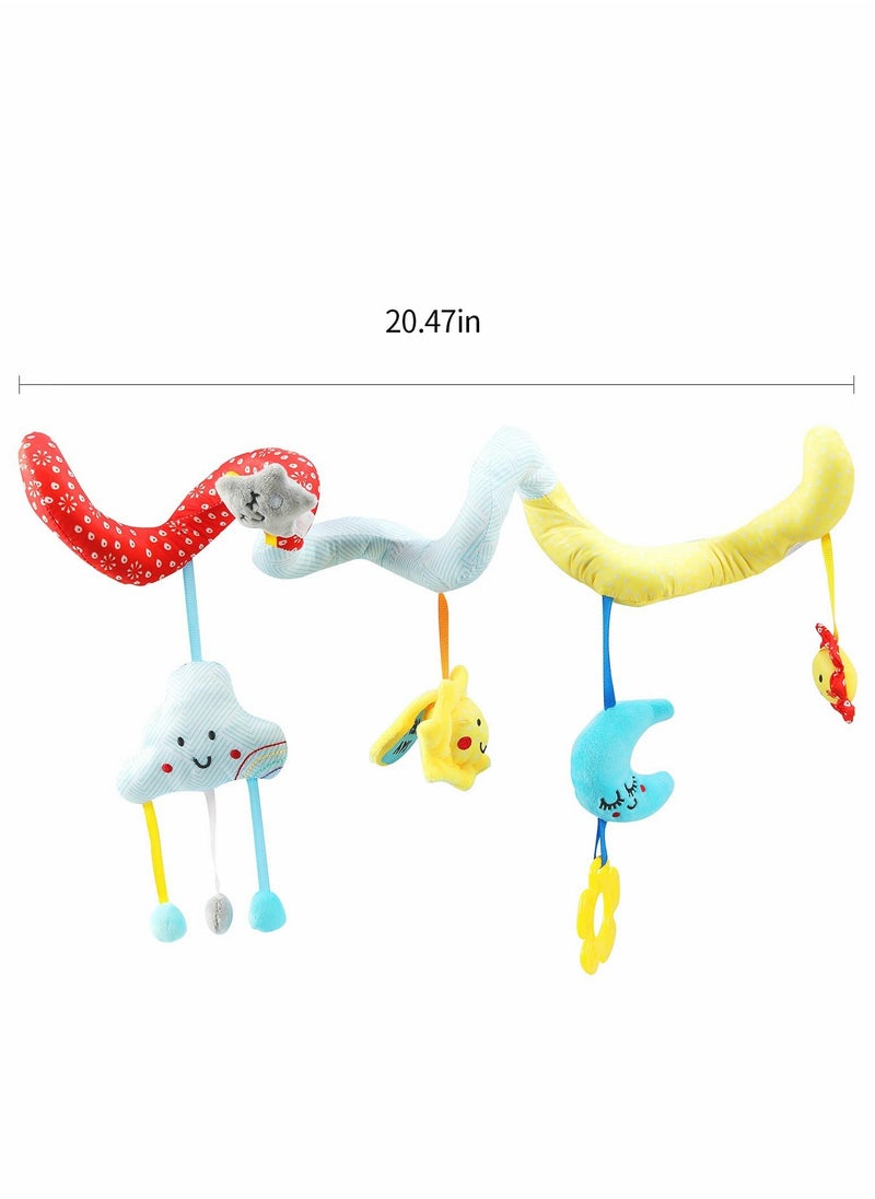 ELECDON Baby Spiral Activity Hanging Toys Stroller Toys Crib Cot Pram Car Seat Toy with Ringing Bell Teething Toy