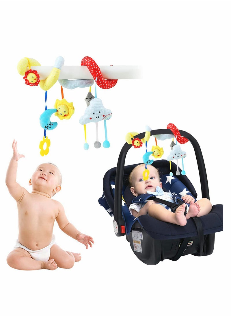 ELECDON Baby Spiral Activity Hanging Toys Stroller Toys Crib Cot Pram Car Seat Toy with Ringing Bell Teething Toy