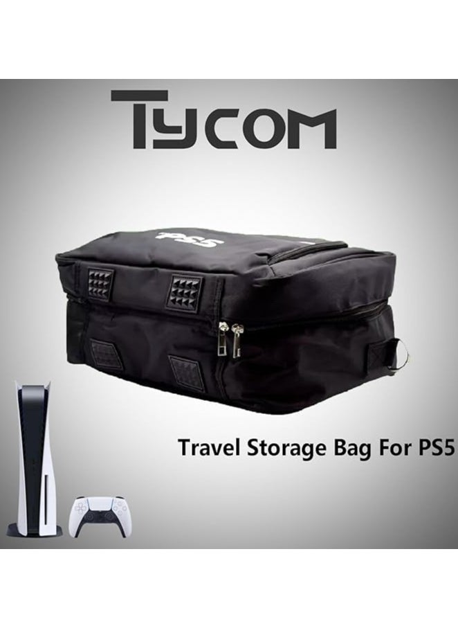 Travel Storage Cross Bag For PS5, - Luxury Waterproof Shoulder Bag For Playstation 5, Console & Accessories Storage Organizer (Black)