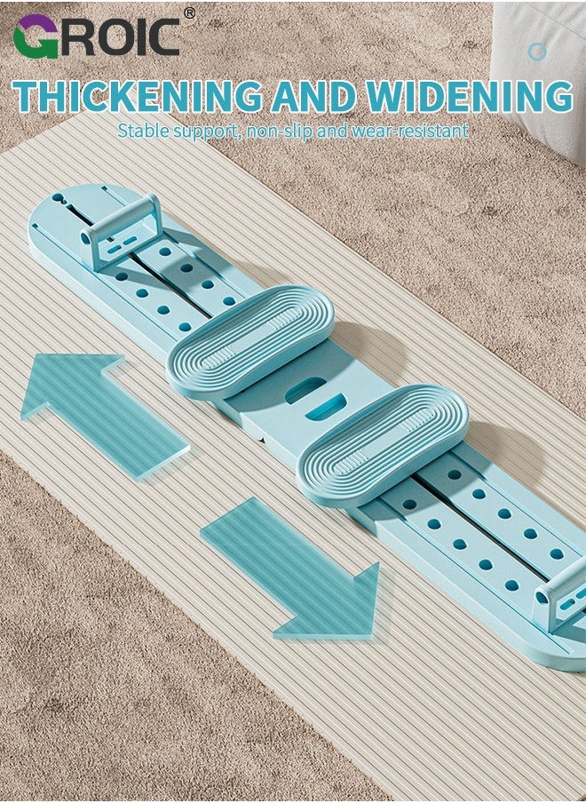 Multifunctional Exercise Board with Resistant Band Push-up Handle Holds, Ski Exercise Machine Leg Exerciser, Foldable Exercise slide machine Multi-Purpose Leg, Pilates Board Fitness Push Up Board