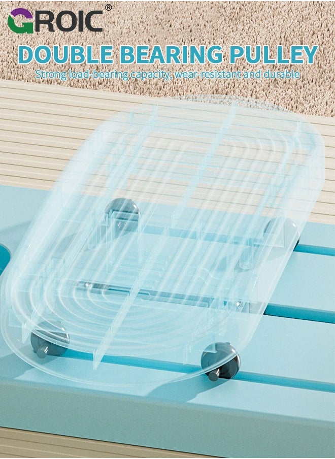 Multifunctional Exercise Board with Resistant Band Push-up Handle Holds, Ski Exercise Machine Leg Exerciser, Foldable Exercise slide machine Multi-Purpose Leg, Pilates Board Fitness Push Up Board