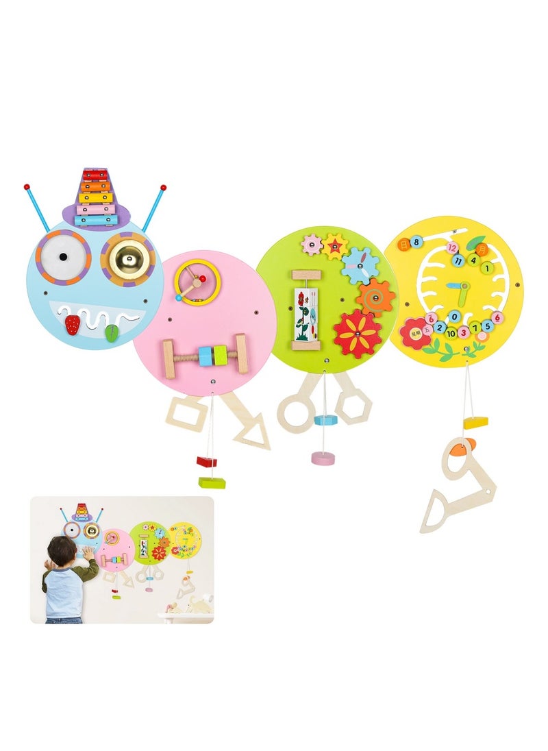 Caterpillar Activity Wall Panels for Toddlers – Educational Sensory Wall Toy with 8 Interactive Games, Preschool Learning Activities, Montessori-Inspired Toddler Room Décor, Ideal for Classrooms & Playrooms