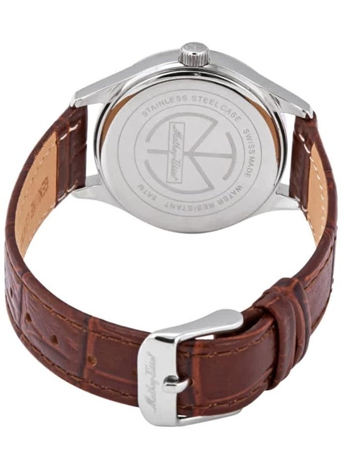 Urban Leather Quartz Brown Dial Ladies Watch - D411AM