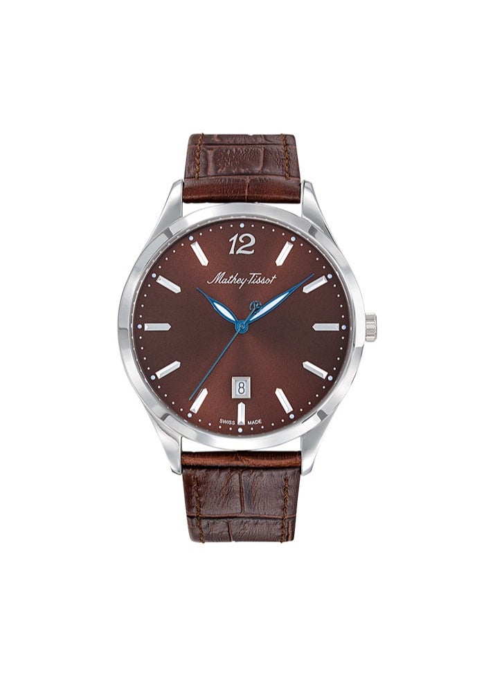 Urban Leather Quartz Brown Dial Ladies Watch - D411AM